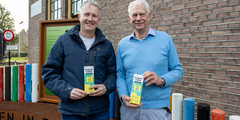 Projectleiders Knopen lopen wandelnetwerk - Herman Wehkamp en René Seijben namens Visit Zuid-Limburg